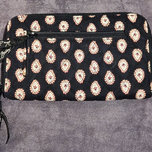 Black and Cream Patterned Women's Wallet - Picture 3 of 9